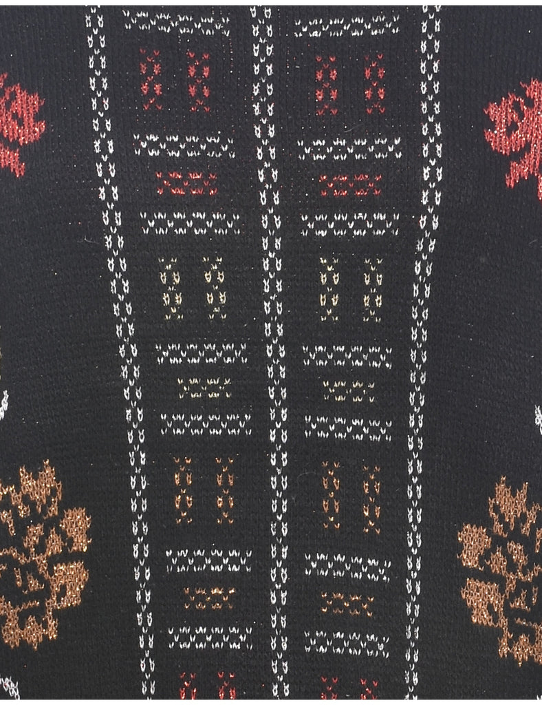 Floral Knit Jumper - M