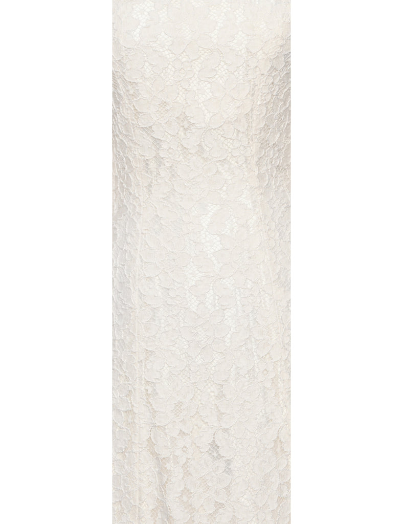 Floral Lace Cream Dress - XS