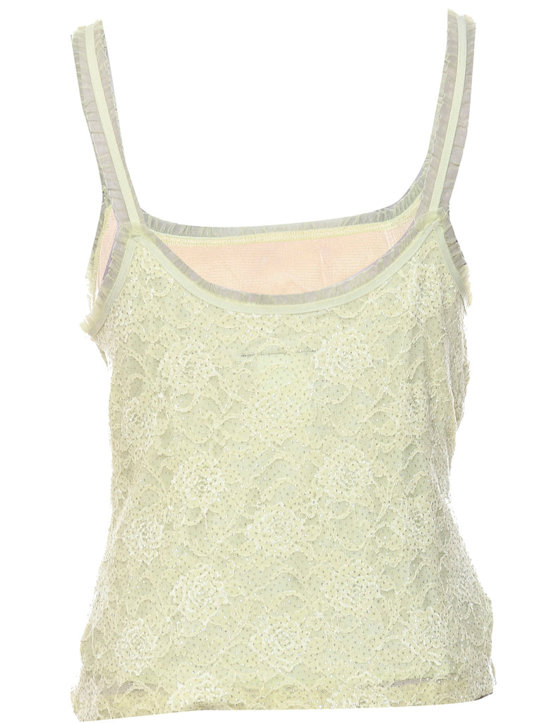 Floral Lace Evening Top - M