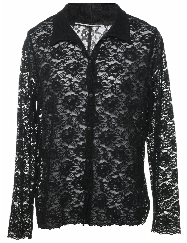 Floral Lace Shirt - L