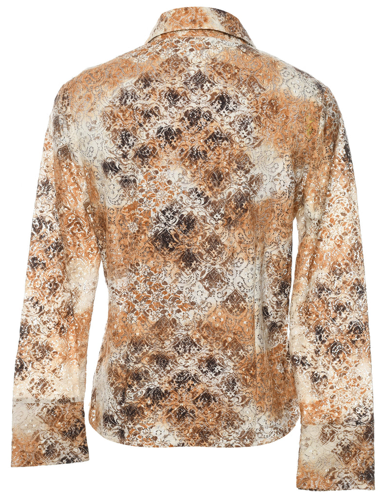 Floral Lace Shirt - M