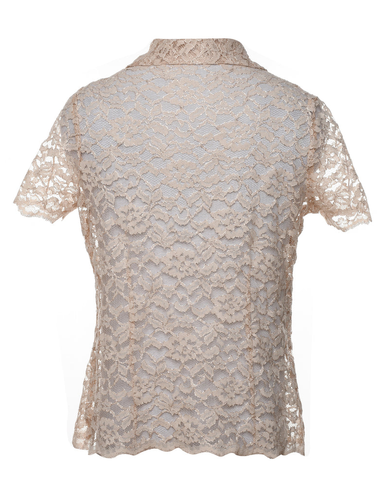 Floral Lace Shirt - M