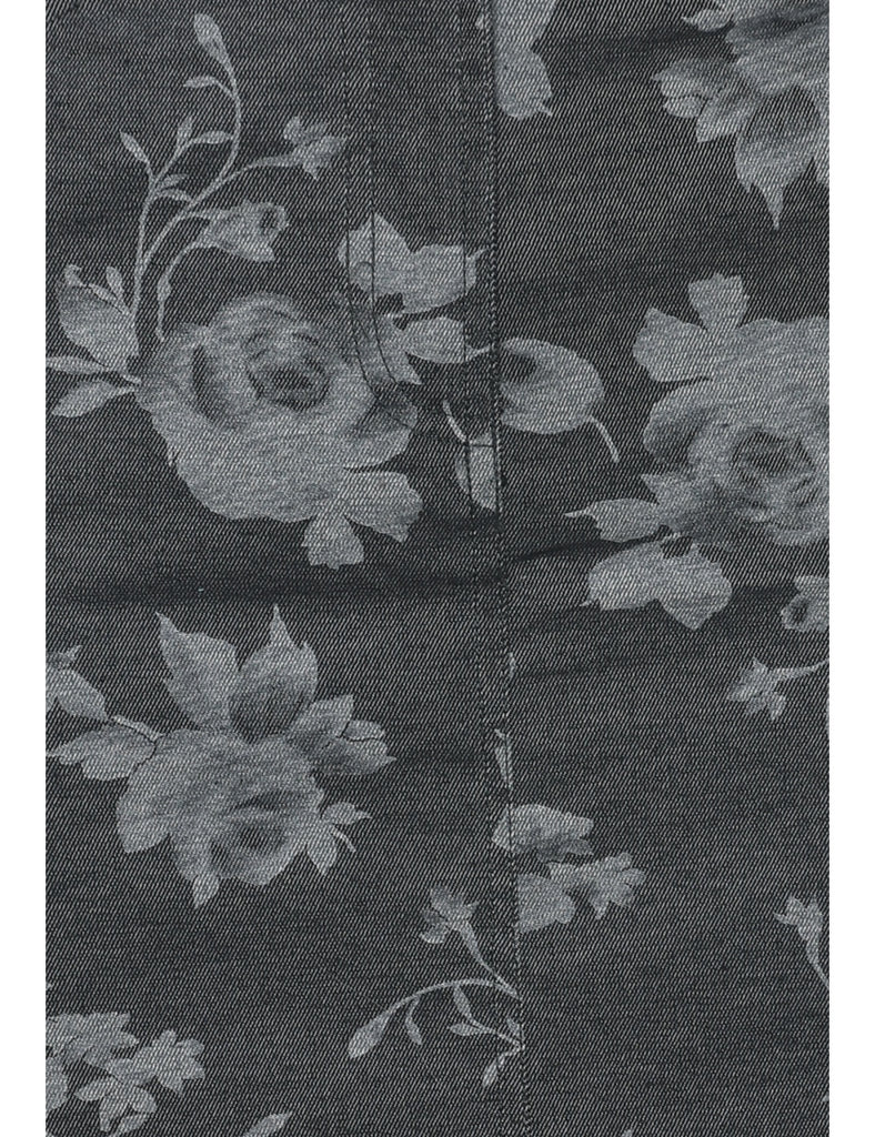 Floral Pattern A-line Skirt - M