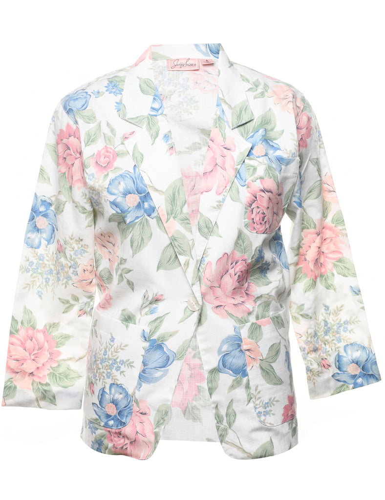 Floral Pattern Blazer - M