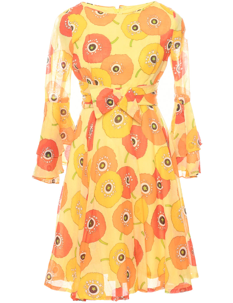 Floral Pattern Dress - S