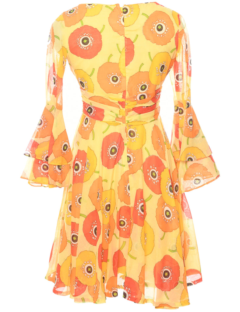 Floral Pattern Dress - S