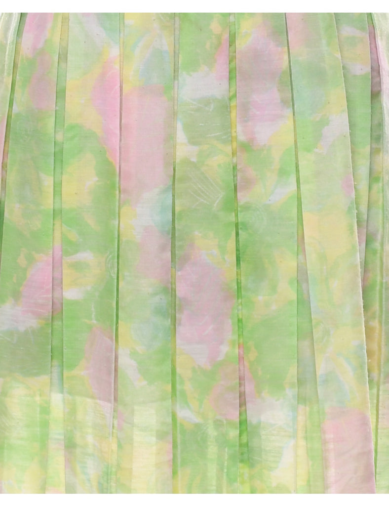 Floral Pattern Dress - L