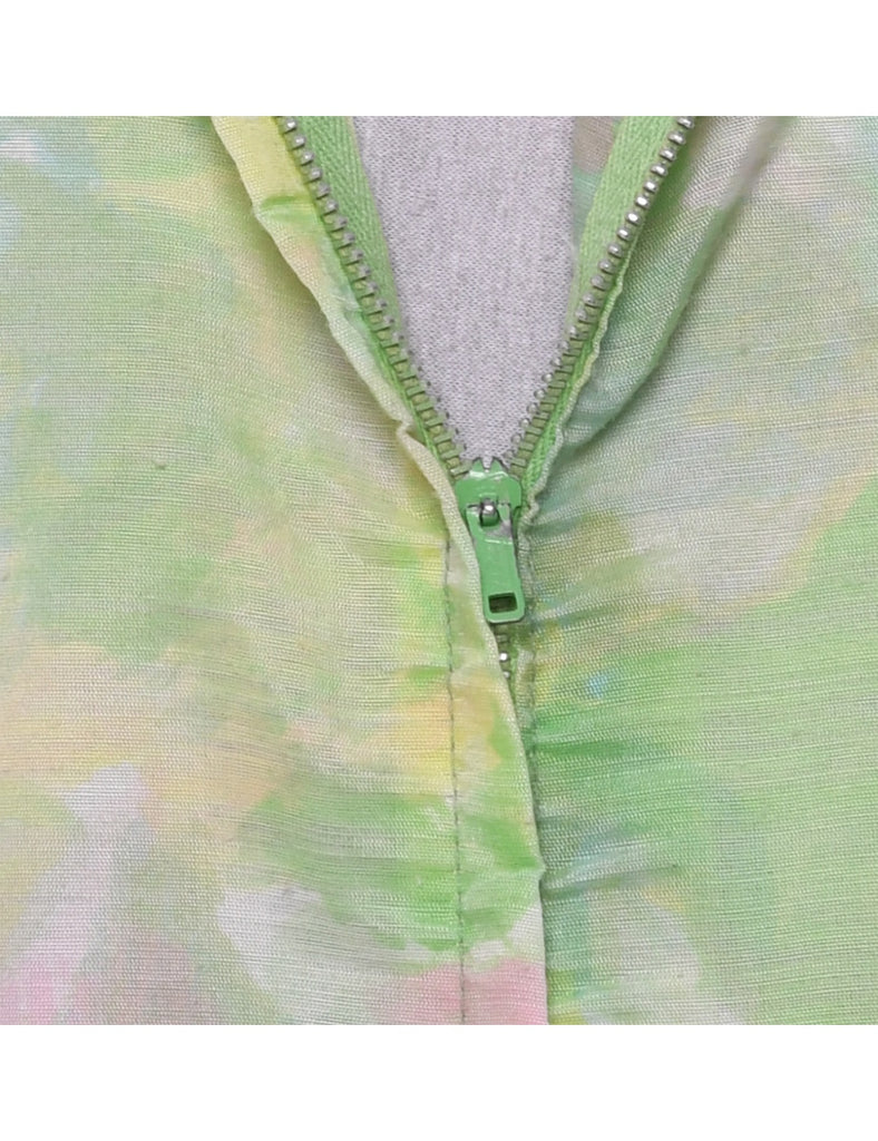 Floral Pattern Dress - L