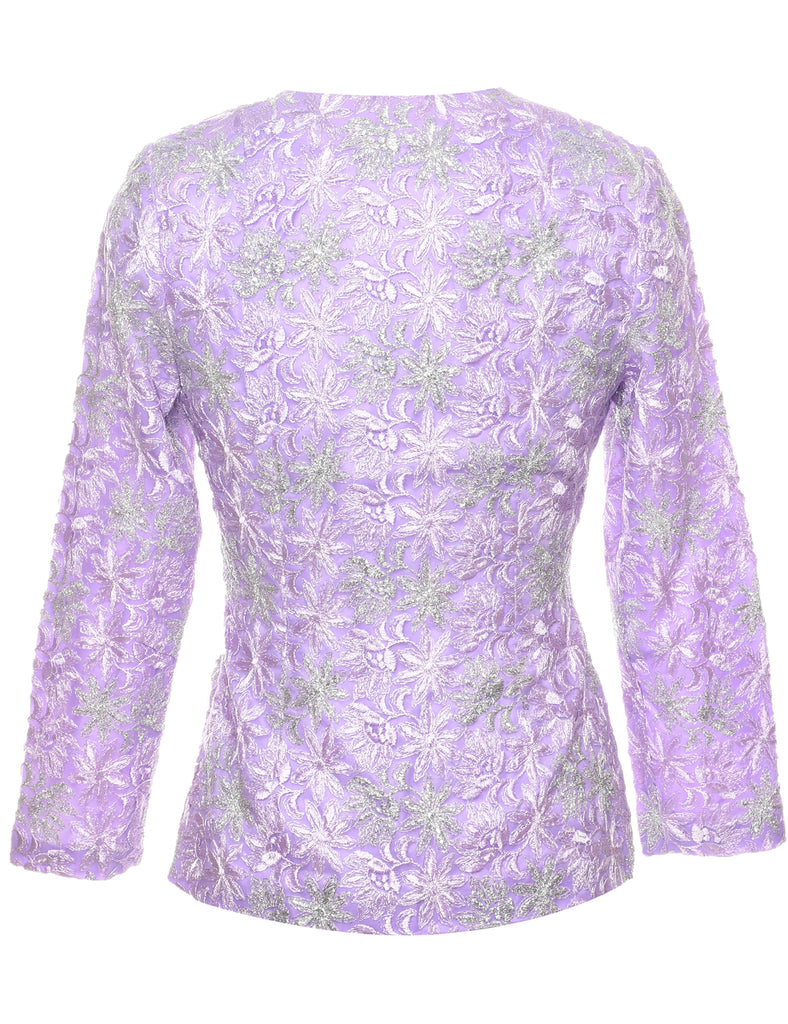 Floral Pattern Evening Jacket - S