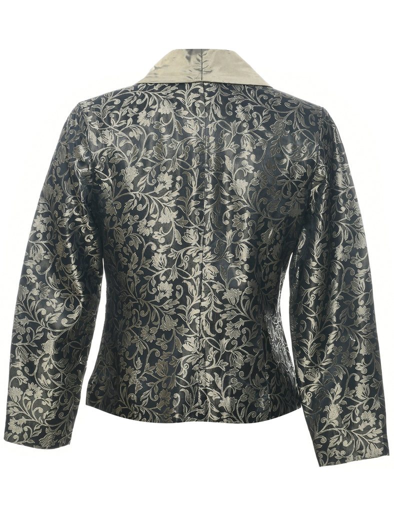 Floral Pattern Evening Jacket - M