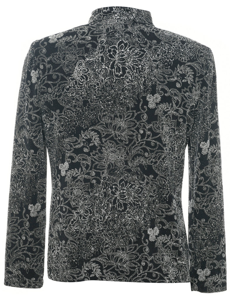 Floral Pattern Evening Jacket - S