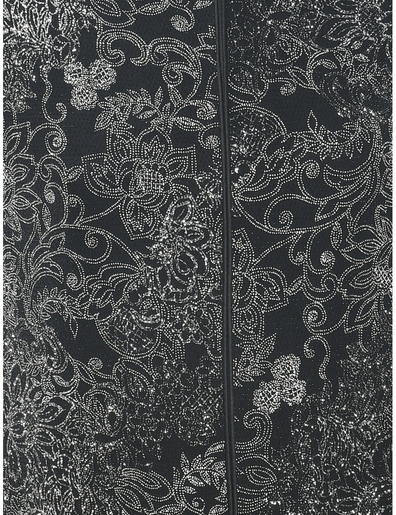 Floral Pattern Evening Jacket - S