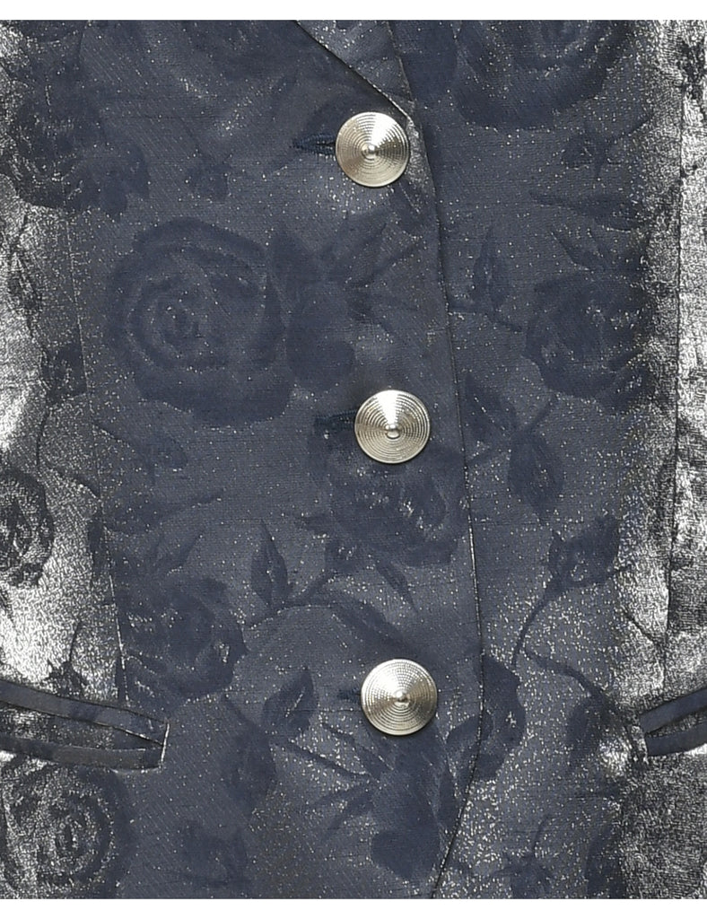 Floral Pattern Evening Jacket - L