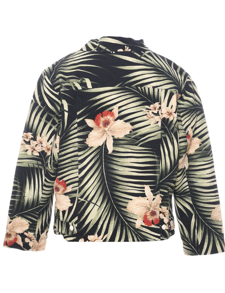 Floral Pattern Jacket - L