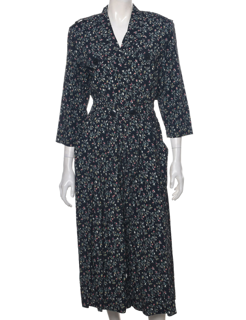 Floral Pattern Jumpsuit - M