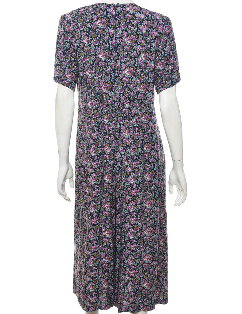 Floral Pattern Jumpsuit - M