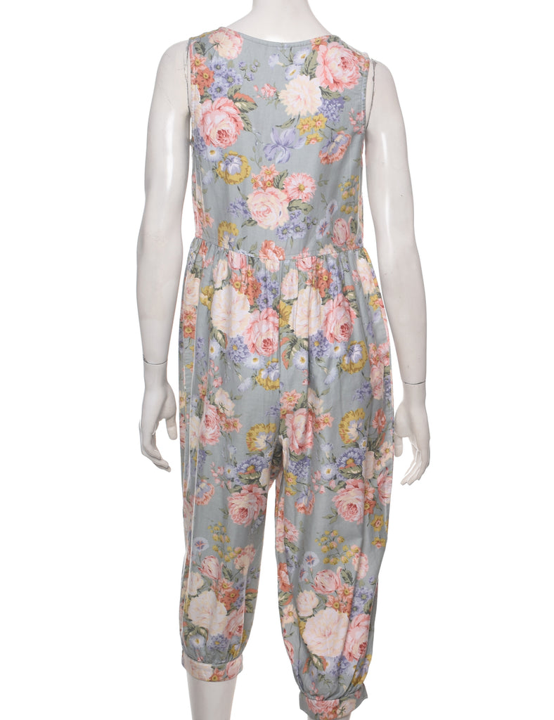 Floral Pattern Jumpsuit - M
