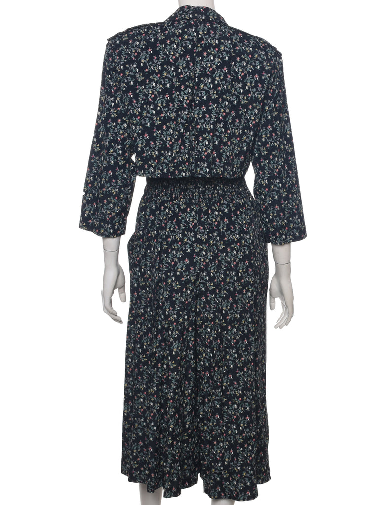 Floral Pattern Jumpsuit - M