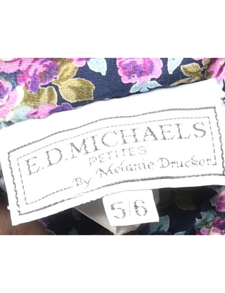 Floral Pattern Jumpsuit - M