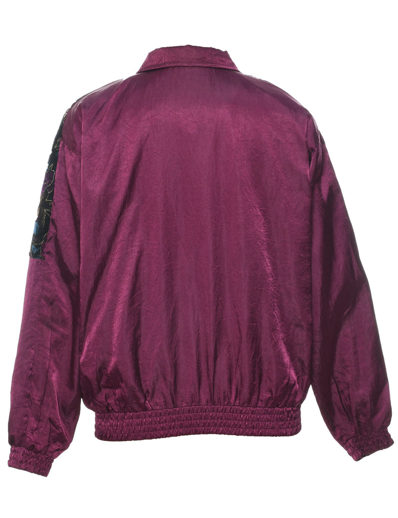 Floral Pattern Nylon Jacket - L