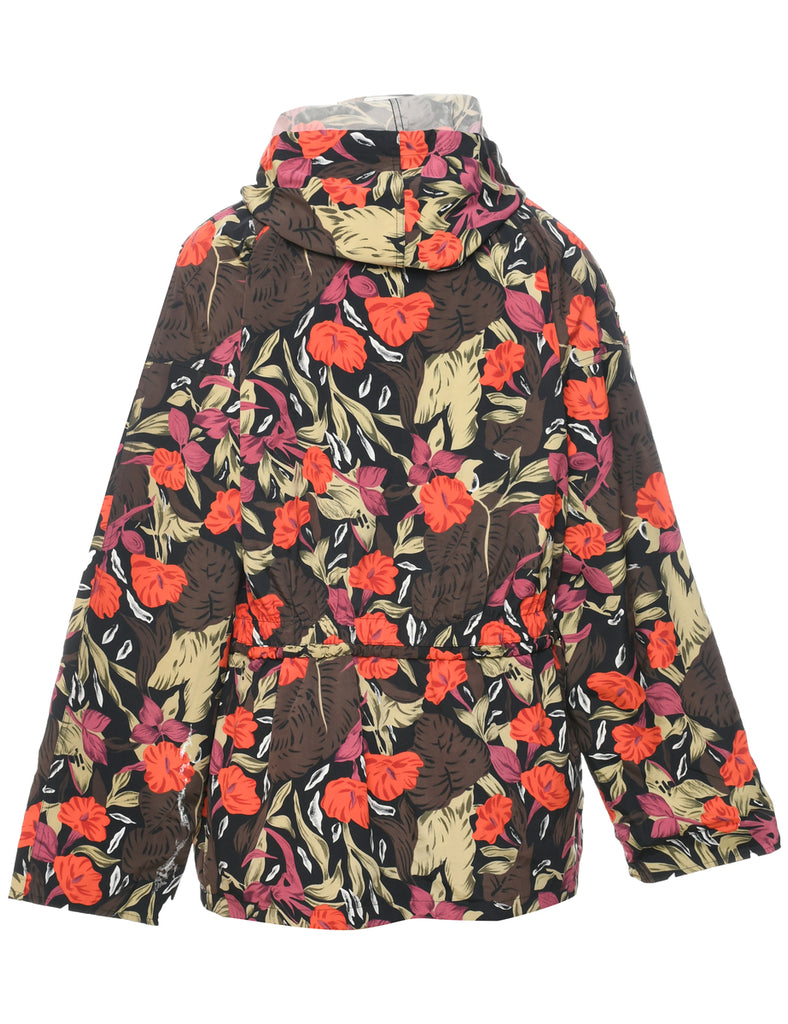 Floral Pattern Nylon Jacket - M