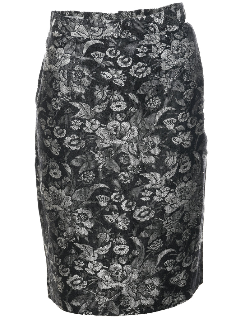 Floral Pattern Pencil Skirt - XS