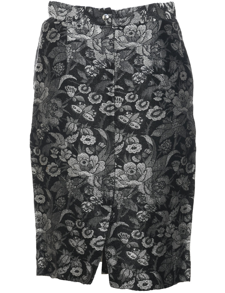 Floral Pattern Pencil Skirt - XS