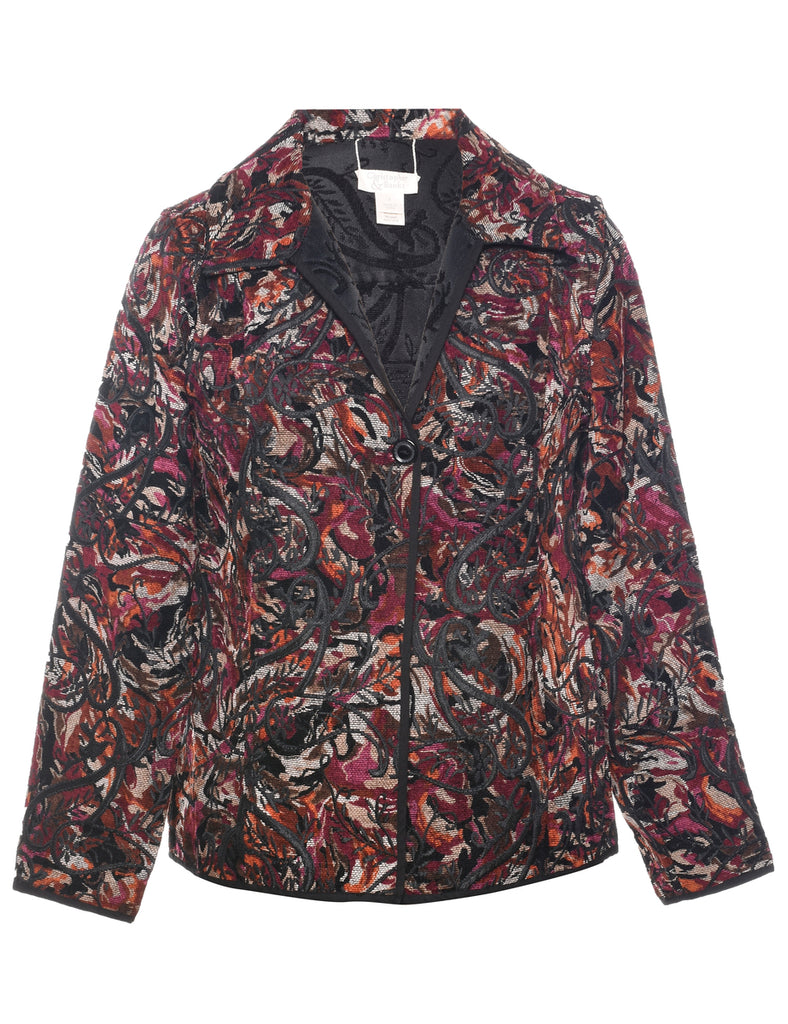 Floral Pattern Tapestry Jacket - S