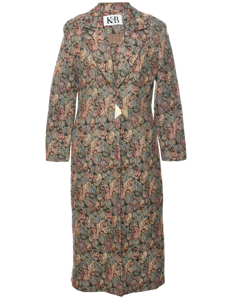 Floral Pattern Tapestry Jacket - M