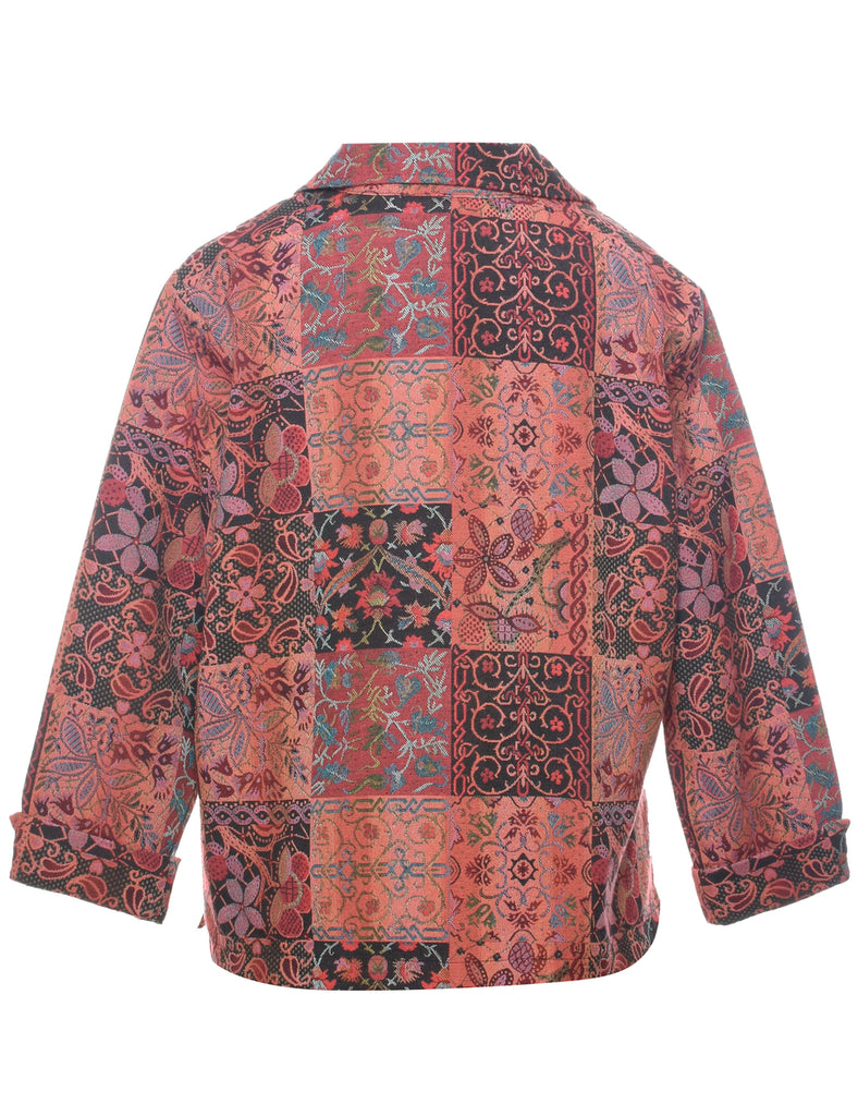 Floral Pattern Tapestry Jacket - L