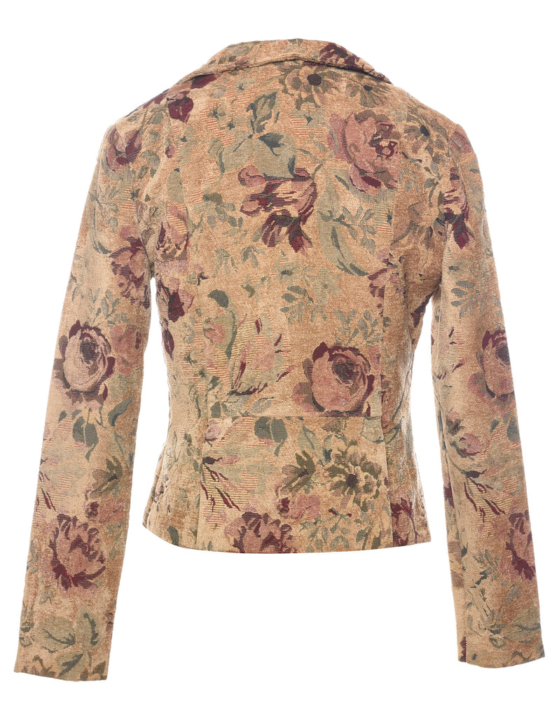 Floral Pattern Tapestry Jacket - M