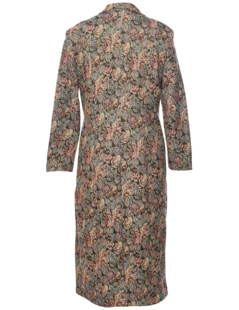Floral Pattern Tapestry Jacket - M