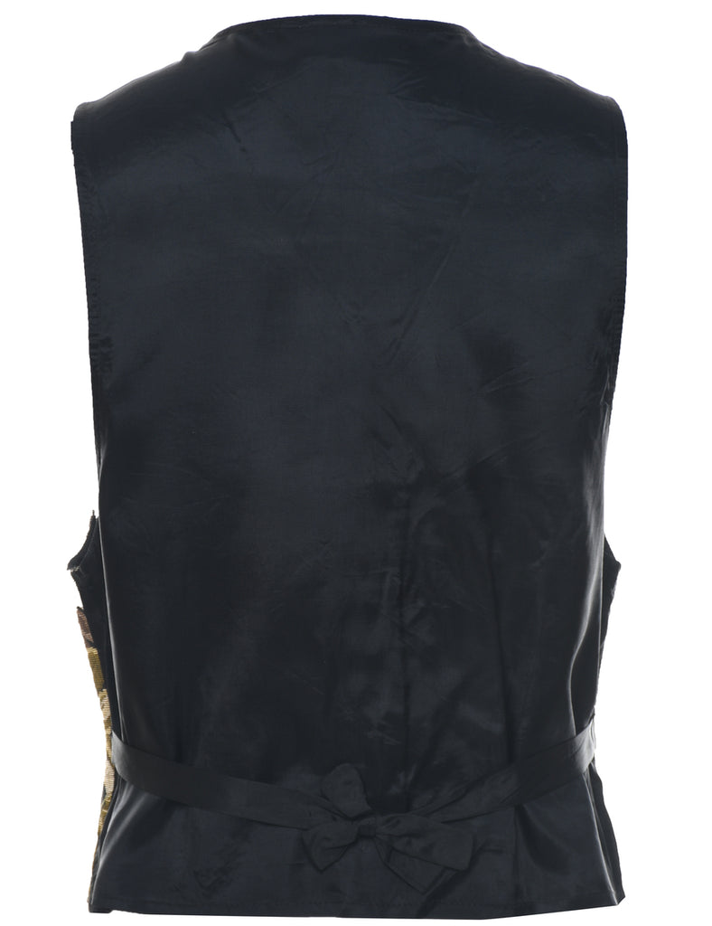 Floral Pattern Tapestry Waistcoat - M