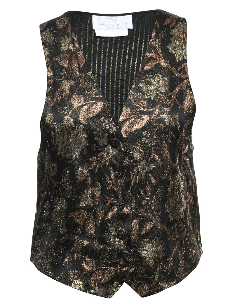 Floral Pattern Waistcoat - M