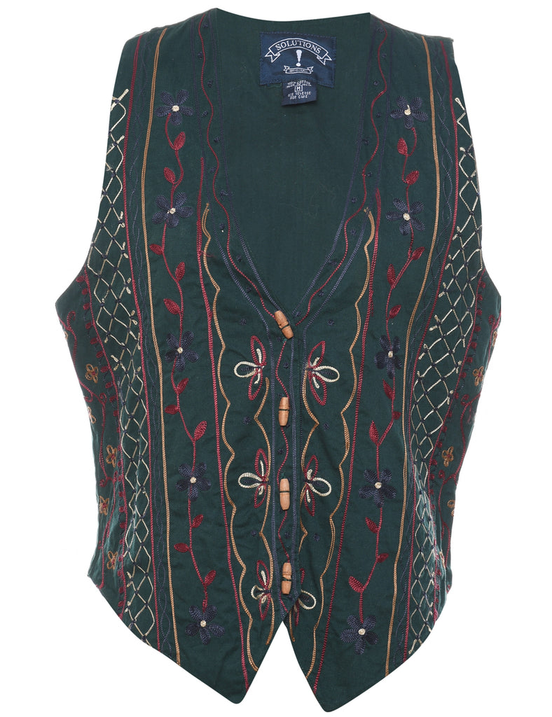 Floral Pattern Waistcoat - M