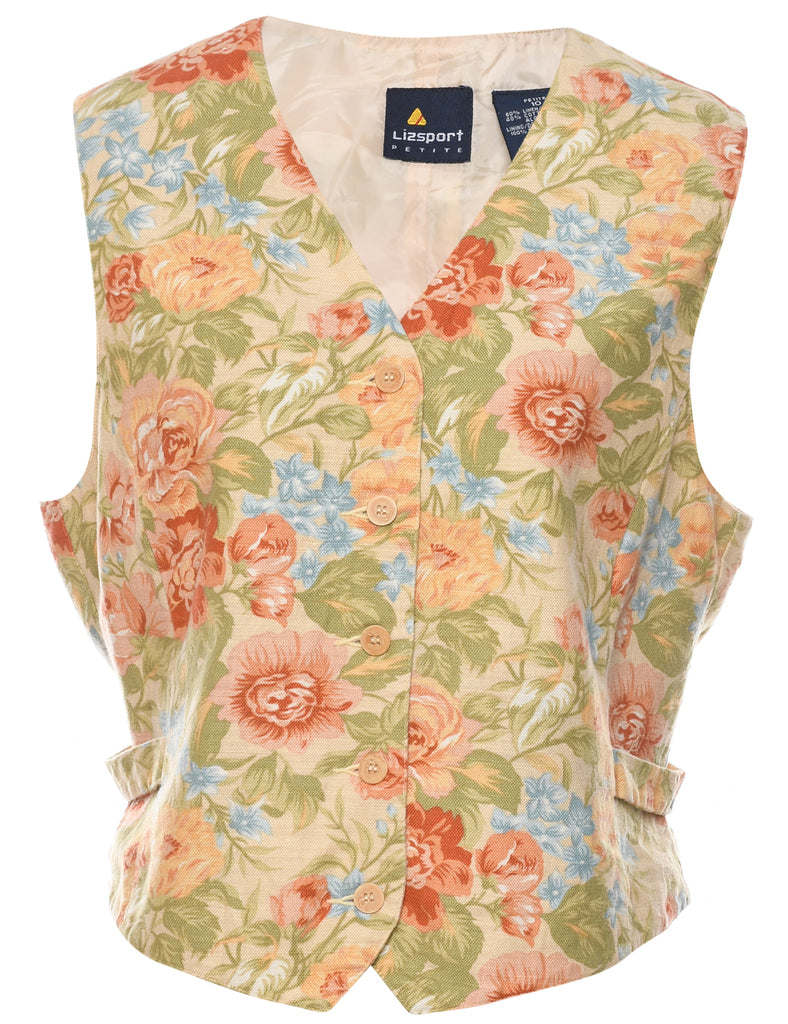 Floral Pattern Waistcoat - L