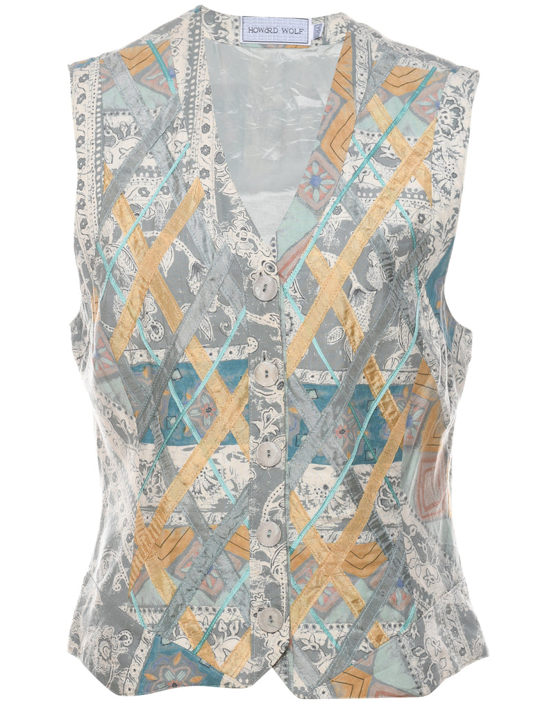 Floral Pattern Waistcoat - L