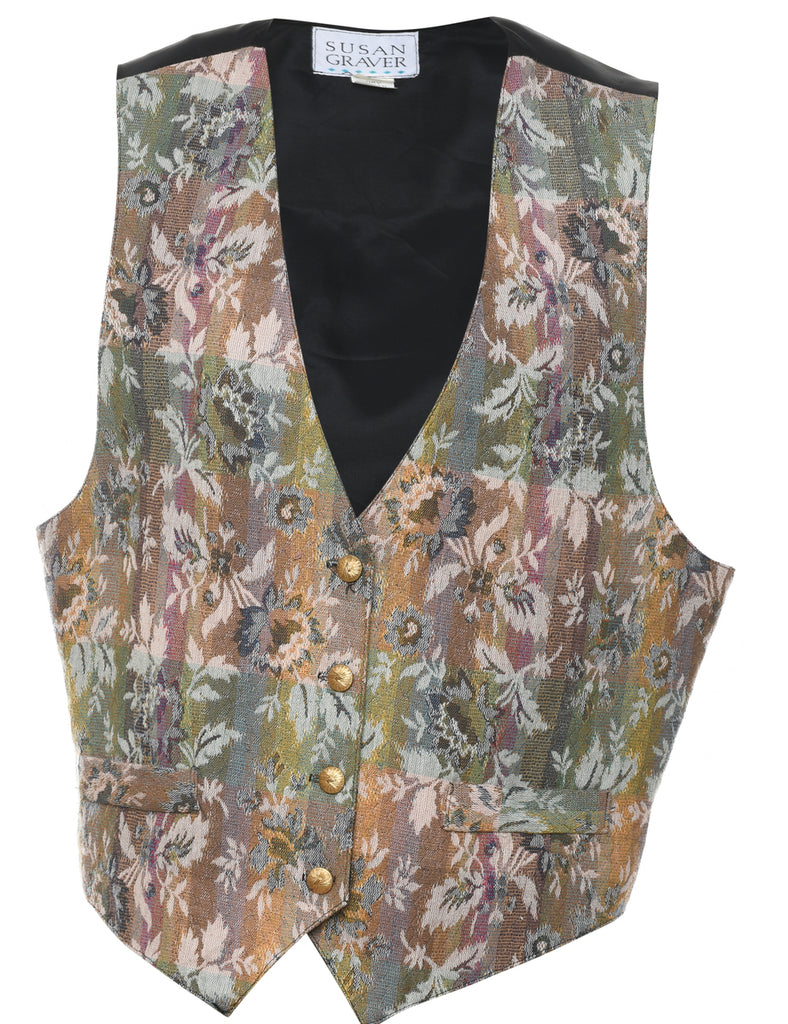 Floral Pattern Waistcoat - L