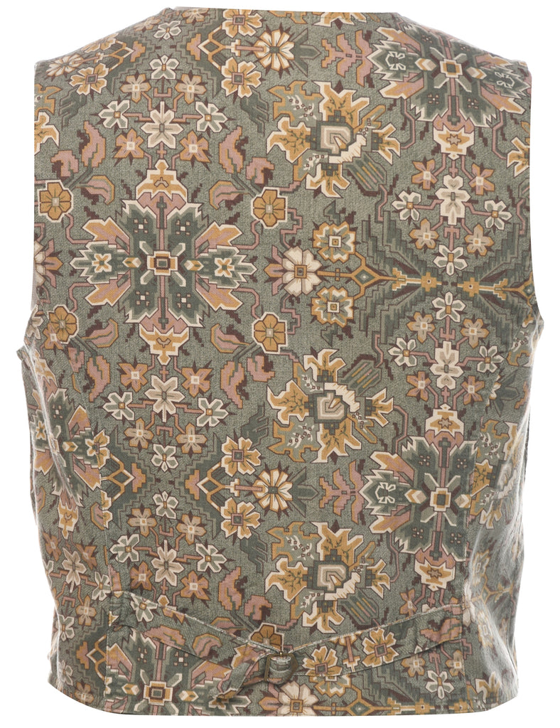 Floral Pattern Waistcoat - S