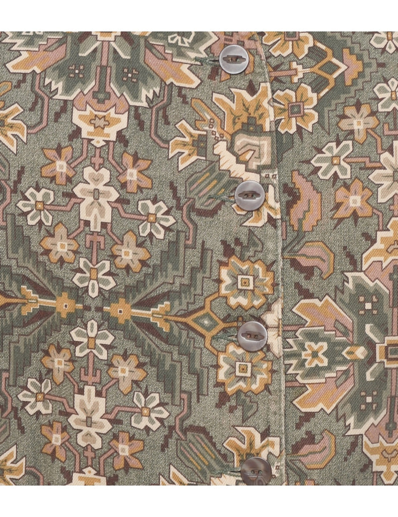 Floral Pattern Waistcoat - S