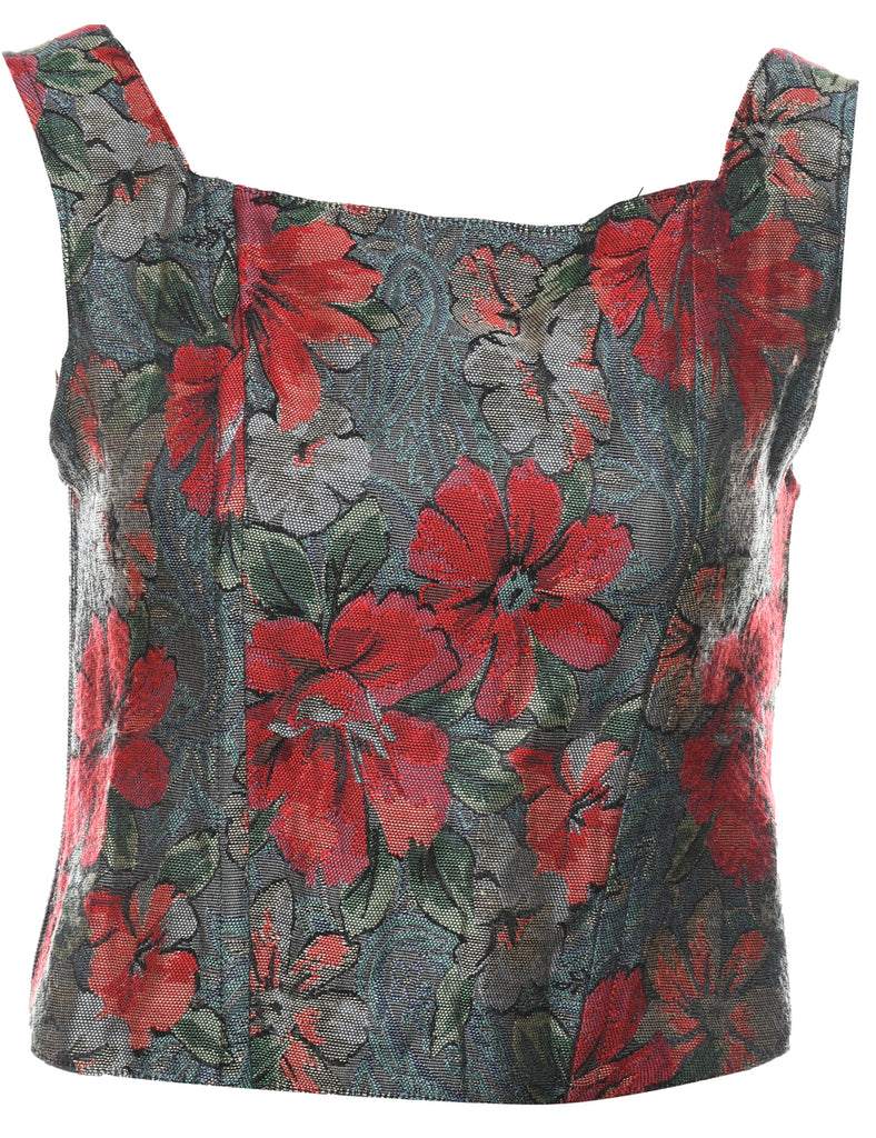 Floral Print Corset - L