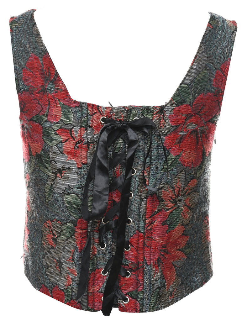 Floral Print Corset - L