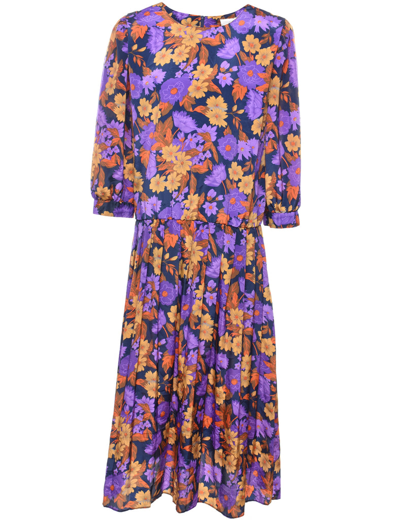 Floral Print Dress - L