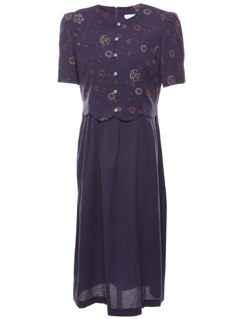 Floral Print Dress - L