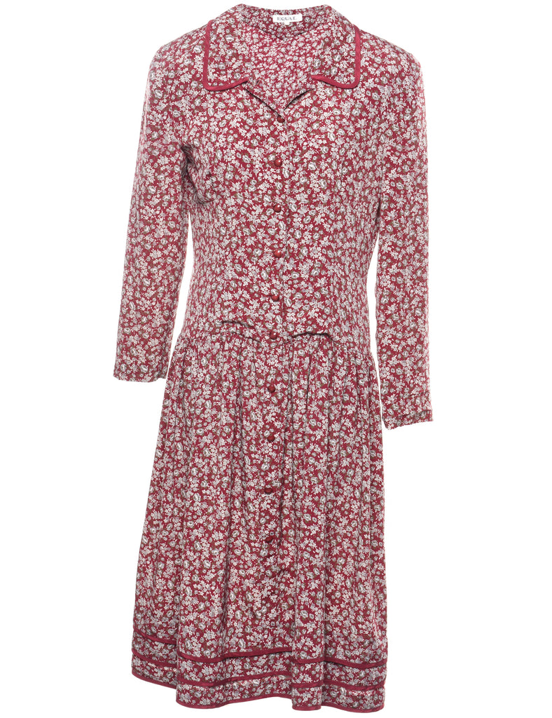Floral Print Dress - L