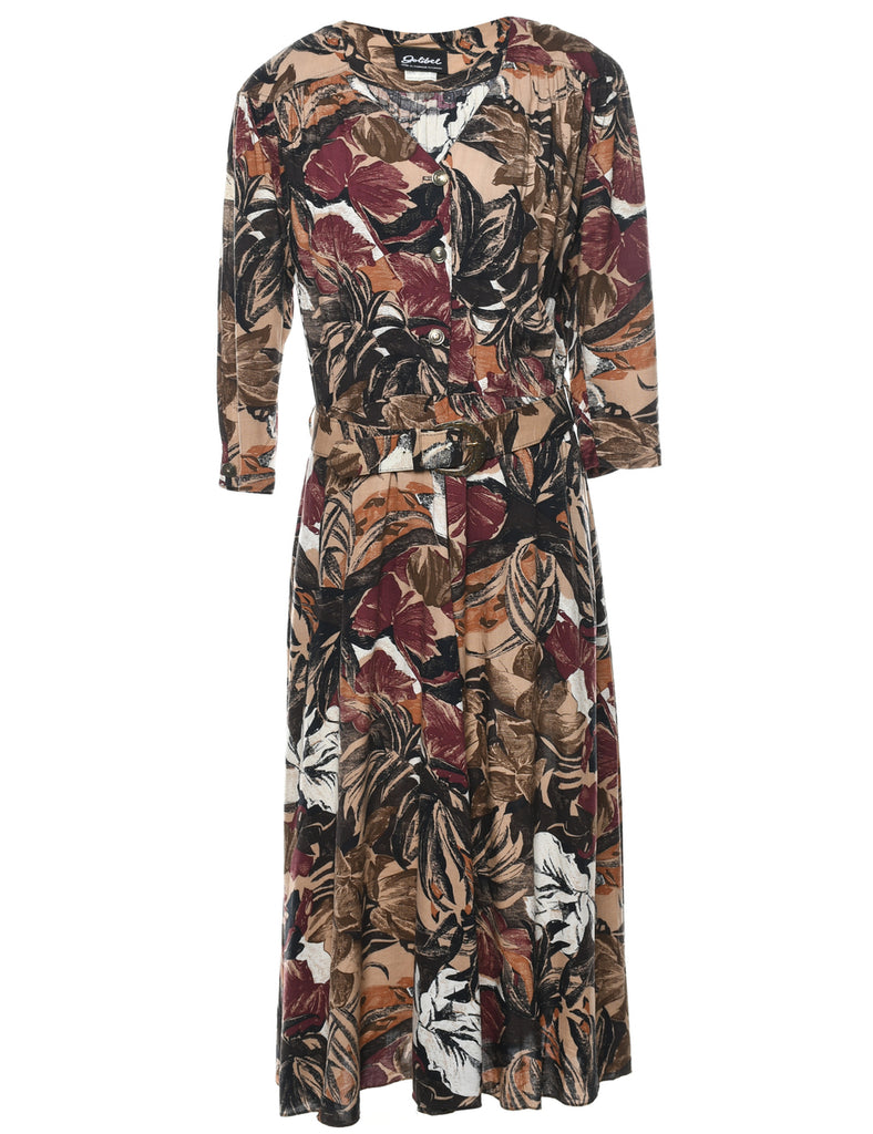 Floral Print Dress - L