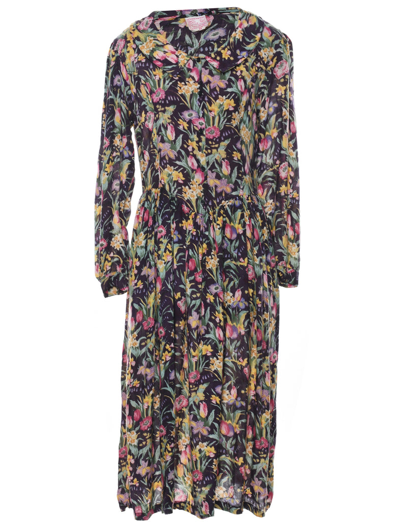 Floral Print Dress - M