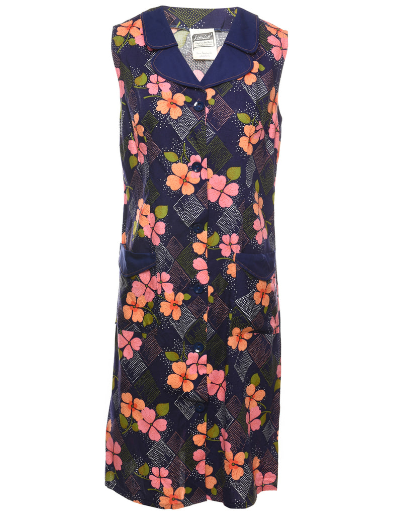 Floral Print Dress - L