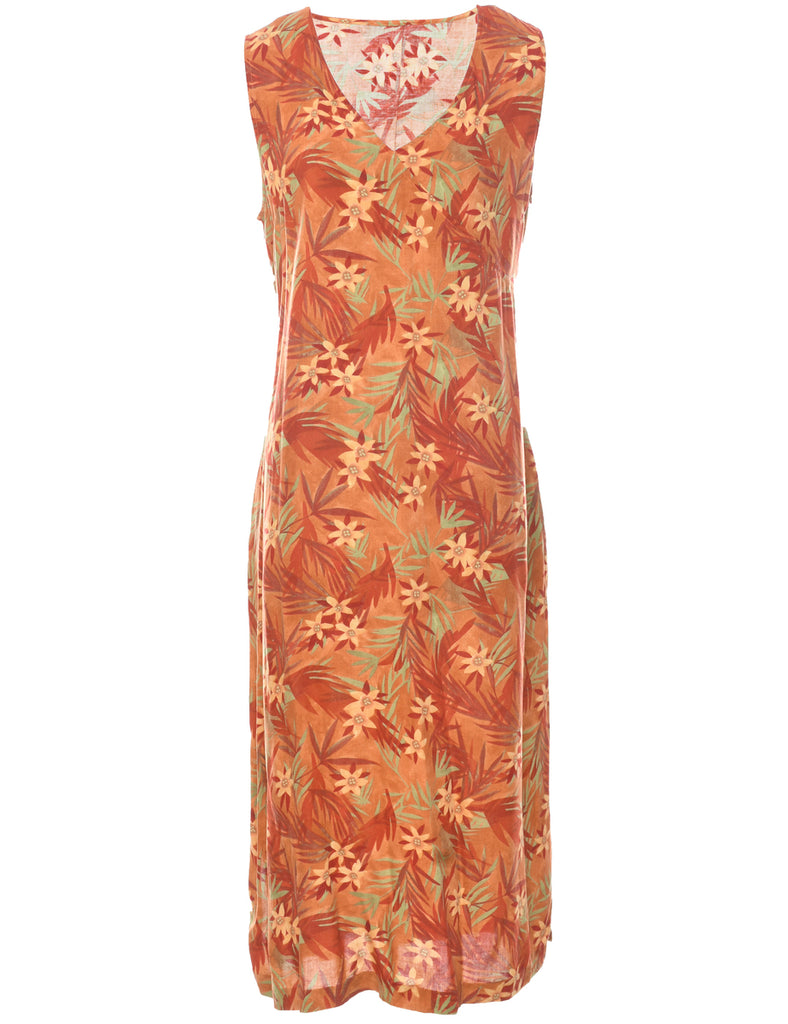 Floral Print Dress - L