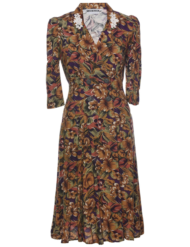 Floral Print Dress - M